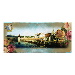 LUZERN - Rückkarte / Postkarte Werbekarte