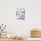 Luzern Schweiz Aquarellbahn Illustration Poster (Küche)