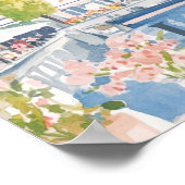 Luzern Schweiz Aquarellmalerei Poster (Ecke)