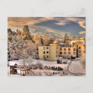 Luzern Schweiz Berg Pilatus HDR. Fotografie Postkarte