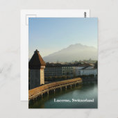 Luzern, Schweiz Kapellbrücke Postkarte (Vorne/Hinten)