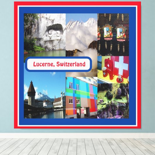 Luzern, Schweiz Leinwanddruck (Insitu (Holzboden))