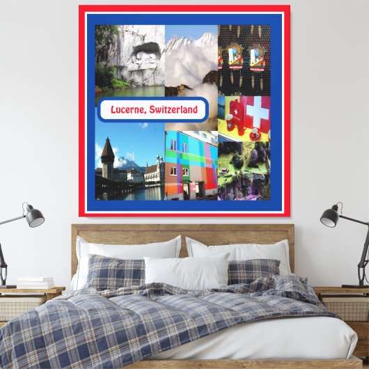 Luzern, Schweiz Leinwanddruck (Insitu (Schlafzimmer))