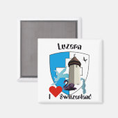 Luzern Schweiz Magnet (Vorderseite/Rückseite)