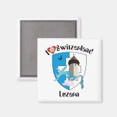 Luzern Schweiz Magnet (Vorderseite/Rückseite)
