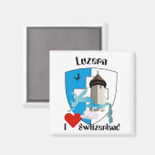 Luzern Schweiz Magnet (Vorderseite/Rückseite)