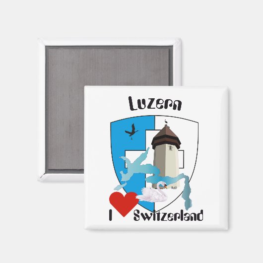 Luzern Schweiz Magnet (Vorderseite/Rückseite)