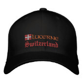 Luzern & Schweiz Mode / Patriot der Schweizer Flag Bestickte Baseballkappe (Vorderseite)