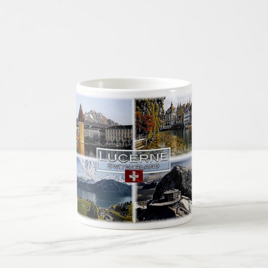Luzern - Schweiz - Mosaik - Kaffeetasse (Mittel)