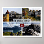Luzern - Schweiz - Mosaik - Poster (Vorne)