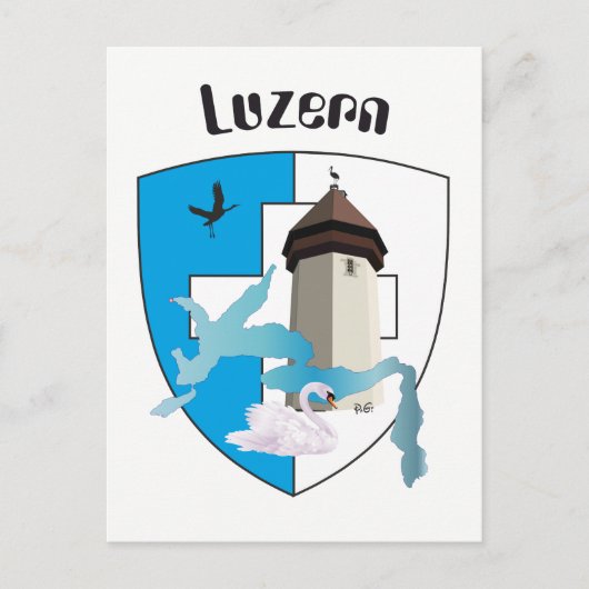 Luzern Schweiz Postkarte (Vorderseite)