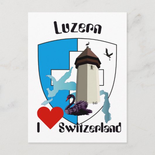 Luzern Schweiz Postkarte (Vorderseite)