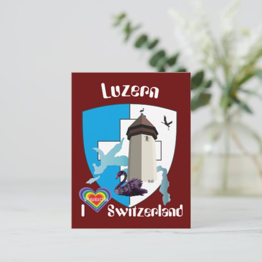 Luzern Schweiz Postkarte (Stehend Vorderseite)
