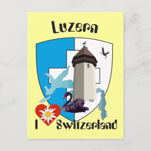 Luzern Schweiz Postkarte (Vorderseite)