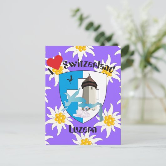 Luzern Schweiz Postkarte (Stehend Vorderseite)