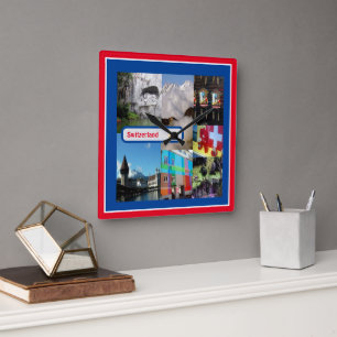 Luzern, Schweiz Quadratische Wanduhr