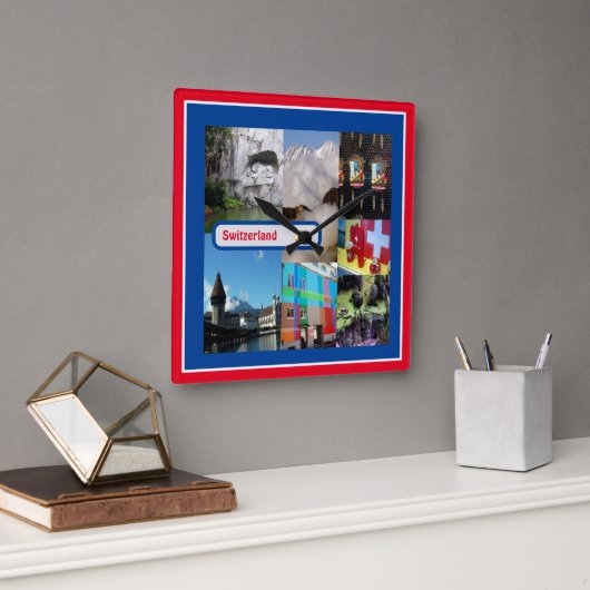 Luzern, Schweiz Quadratische Wanduhr (Büro)