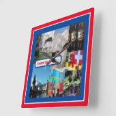 Luzern, Schweiz Quadratische Wanduhr (Winkel)