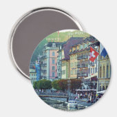 Luzern Schweiz Reisen Europa Fotografie Magnet (Vorderseite/Rückseite)