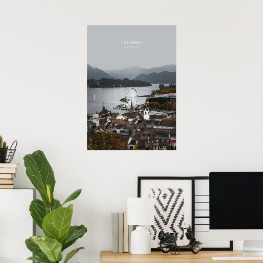 Luzern, Schweiz Reiseraum Poster (Heimbüro)