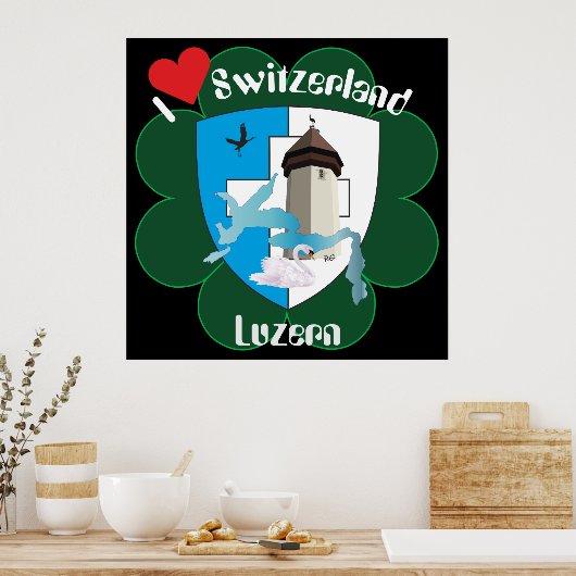 Luzern Schweiz Schweiz Poster (Küche)