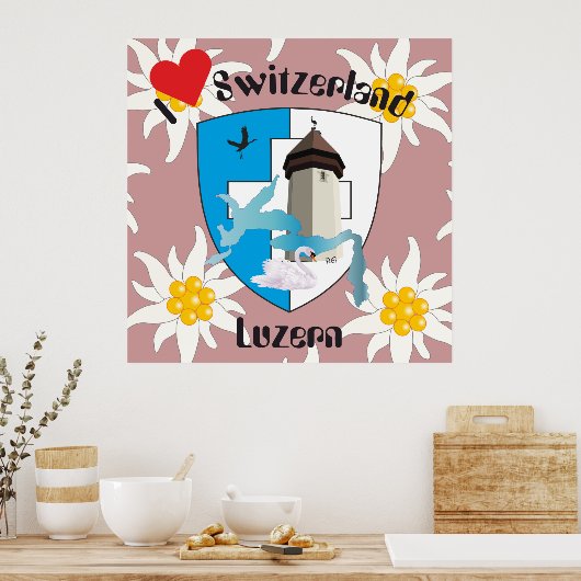 Luzern Schweiz Schweiz Poster (Küche)