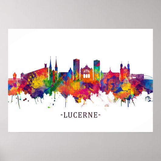 Luzern Schweiz Skyline Poster (Vorne)