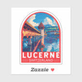 Luzern Schweiz Tourismus Vintag Aufkleber (Blatt)