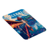 Luzern Schweiz Tourismus Vintag Magnet (Rechte Seite)