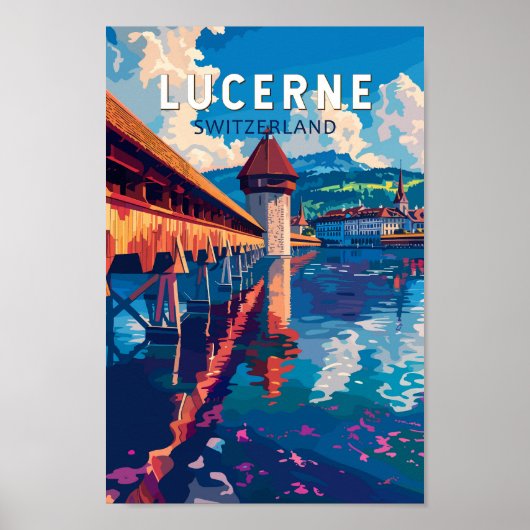 Luzern Schweiz Tourismus Vintag Poster (Vorne)