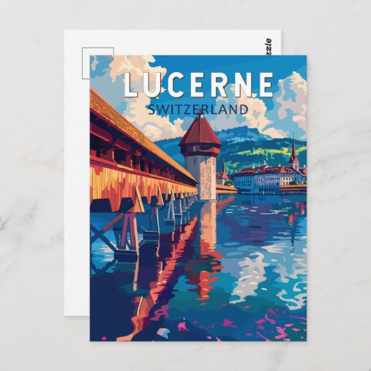 Luzern Schweiz Tourismus Vintag Postkarte (Vorne/Hinten)