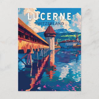 Luzern Schweiz Tourismus Vintag Postkarte
