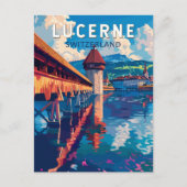 Luzern Schweiz Tourismus Vintag Postkarte (Vorderseite)
