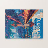 Luzern Schweiz Tourismus Vintag Puzzle (Horizontal)