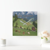 Luzern, Schweiz, Wall Clock Quadratische Wanduhr (Zuhause)