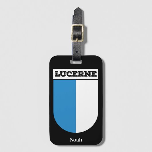 Luzern, Schweiz | Wappenkleidung der Schweizer Kan Gepäckanhänger (Vorderseite Vertikal)