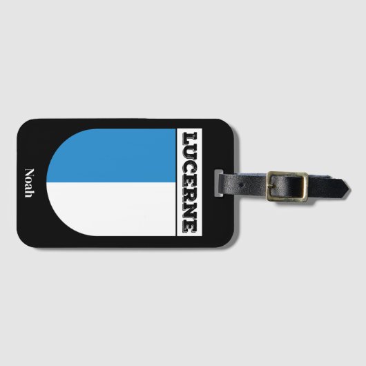 Luzern, Schweiz | Wappenkleidung der Schweizer Kan Gepäckanhänger (Vorderseite (Horizontal))
