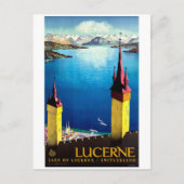 Luzern, Stadttürme, Landschaft, Seeblick Postkarte (Vorderseite)