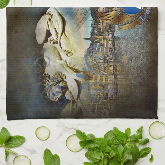 LUZERN Vintag Grunge - Kitchentowel Handtuch (Gefaltet)