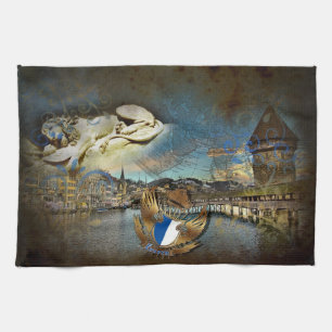 LUZERN Vintage Grunge - Küchentuch