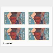 Luzern Waldtatterhof und Savoyhotel Rechteckiger Aufkleber (Blatt)