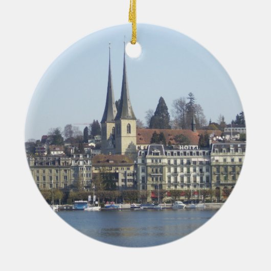 Luzerne die Schweiz Keramik Ornament (Hinten)