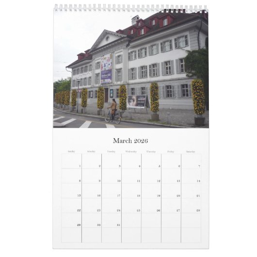 Luzerne Schweiz Kalender (Mär 2026)