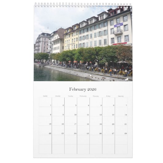 Luzerne Schweiz Kalender (Feb 2026)