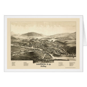 Luzerne u. Hadley, NY panoramische Karte - 1887