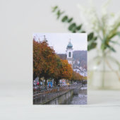 Luzerner Altstadt - Bäume am Ufer Postkarte (Stehend Vorderseite)