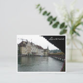 Luzerner Brückenansicht Postkarte (Stehend Vorderseite)
