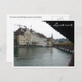 Luzerner Brückenansicht Postkarte (Vorne/Hinten)