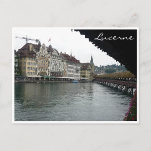 Luzerner Brückenansicht Postkarte