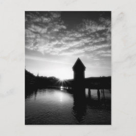 Luzerner Kapellbrücke Sonnenaufgang Postkarte